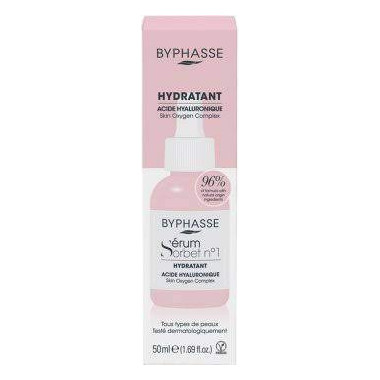 سرم حرفه ای آبرسان صورت بایفاس مناسب انواع پوست byphasse serum hydratant all skin 50ml حجم 50 میلی