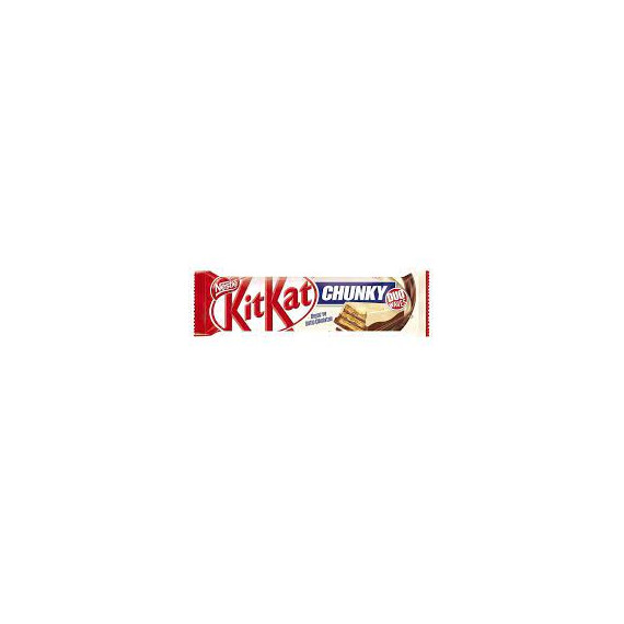 ویفر پر شده با شکلات شیری و روکش شکلات سفید و شکلات شیری 38 گرمی کیت کت Kit Kat CHUNKY duo waves