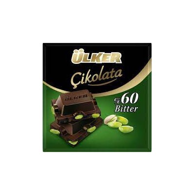 شکلات تلخ 60 درصدی اولکر حاوی پسته وزن 70 گرم شکلات تلخ 60 درصدی اولکر حاوی پسته وزن 70 گرم