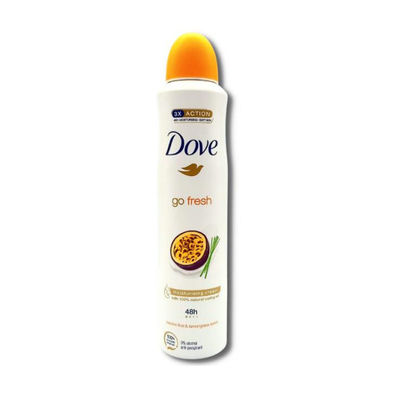 اسپری بدن ضد تعریق زنانه داوو DOVE مدل go fresh با رایحه passion fruitحجم 200 میل