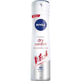 اسپری ضد تعرق نیوآ NIVEA زنانه مدل DRY COMFORT ماندگاری 72 ساعته حجم ۲۰۰ میل