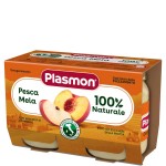 پوره میوه ایتالیایی پلاسمون با هلو و سیب PLASMON PESCA MELA بسته دو عددی 240 گرم