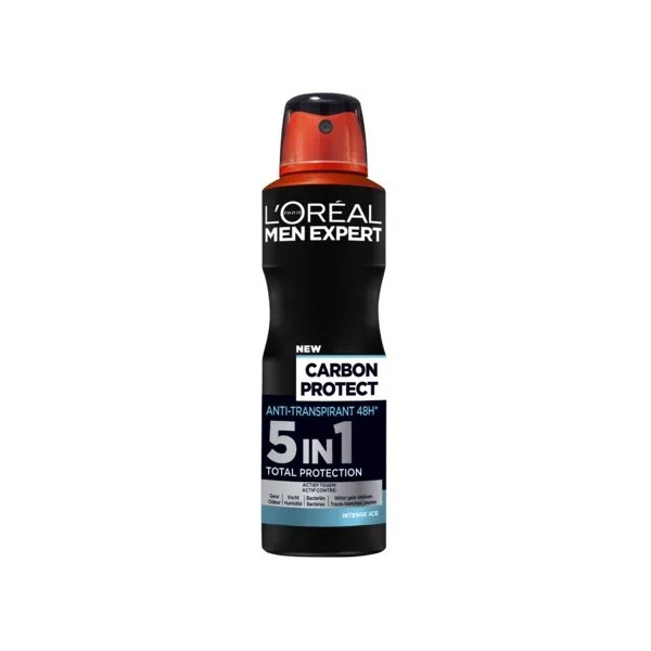 اسپری دئودورانت لورال Loreal مردانه مدل Carbon Protect حجم 150 میل