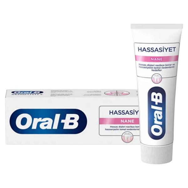 خمیر دندان نعنایی روزانه اورال بی Oral b برای دندان های حساس Sensitive حجم 75 میل