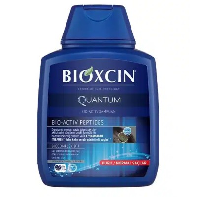 شامپو بیوکسین BIOXCIN مدل QUANTUM موهای خشک و نرمال حجم 300 میل