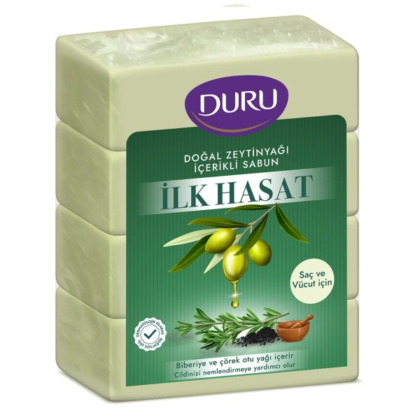 صابون حمام سر و بدن دورو Duru حاوی روغن زیتون طبیعی بسته 4 عددی وزن 600 گرم