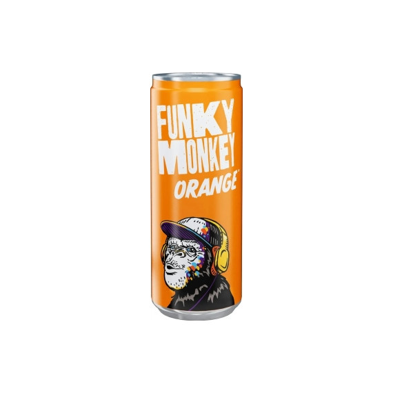 نوشابه انرژی زا FUNKY MONKEY ORANGE فانکی مانکی 330 میل پرتقالی 12 عددی