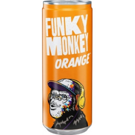 نوشابه انرژی زا FUNKY MONKEY ORANGE فانکی مانکی 330 میل پرتقالی 12 عددی