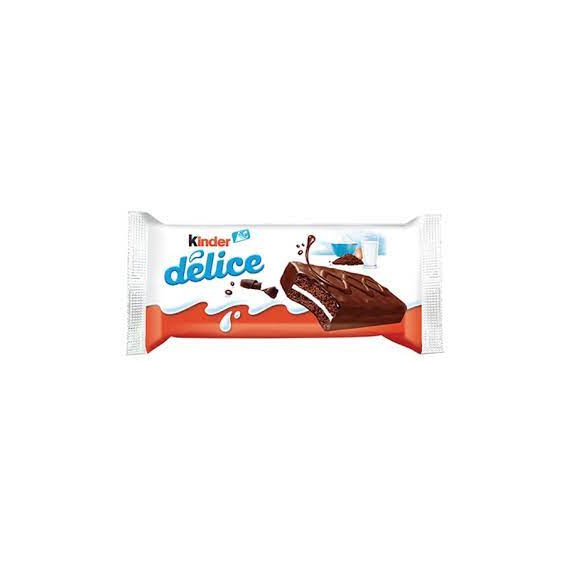 کیک شکلاتی با مغز شیر و کرم شکلات 39 گرمی کیندر kinder Delice